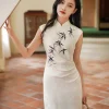 Taro Purple|Modern one-Pieces Qipao Dress（钰竹） - Thumbnail Image 10