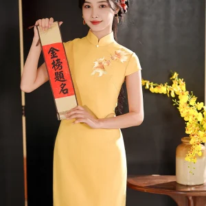 Koi Embroidery|Modern one-Pieces Qipao Dress（锦婉）