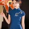 Koi Embroidery|Modern one-Pieces Qipao Dress（锦婉） - Thumbnail Image 2