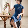 Koi Embroidery|Modern one-Pieces Qipao Dress（锦婉） - Thumbnail Image 11