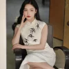 Taro Purple|Modern one-Pieces Qipao Dress（钰竹） - Thumbnail Image 6