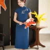 Koi Embroidery|Modern one-Pieces Qipao Dress（锦婉） - Thumbnail Image 5