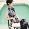 Water-ink print | Full-length flared skirt（墨卿） - Thumbnail Image 10