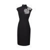 Black Haute couture beadwork| Modern one-Pieces Qipao Dress（香薷） - Thumbnail Image 3