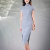 High stretch chiffon|Modern one-Pieces Qipao Dress(灵罗) - Thumbnail Image 4