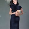 High stretch chiffon|Modern one-Pieces Qipao Dress(灵罗) - Thumbnail Image 1