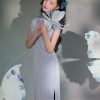 High stretch chiffon|Modern one-Pieces Qipao Dress(灵罗) - Thumbnail Image 8