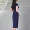 High stretch chiffon|Modern one-Pieces Qipao Dress(灵罗) - Thumbnail Image 9