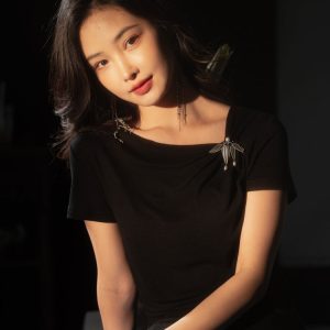 Ink and black| Modern one-Pieces Qipao blouse(昭隐)