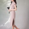High stretch chiffon|Modern one-Pieces Qipao Dress(灵罗) - Thumbnail Image 10