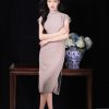 High stretch chiffon|Modern one-Pieces Qipao Dress(灵罗) - Thumbnail Image 11
