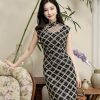 Caramel Diamond Lattice lace | Modern one-Pieces Qipao Dress(晗香) - Thumbnail Image 1