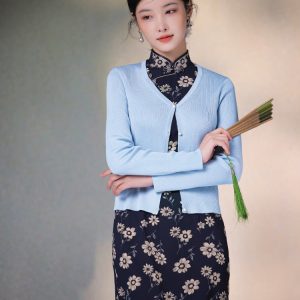 Natural Silk Acetate|long-sleeved Cardigan(镜霖)