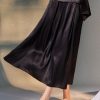 Ink Wash Black Cool-to-Touch Drape | Layered Pleats Xiangyunsha Skirt (夜阑) - Thumbnail Image 6