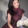 High stretch chiffon|Modern one-Pieces Qipao Dress(灵罗) - Thumbnail Image 12