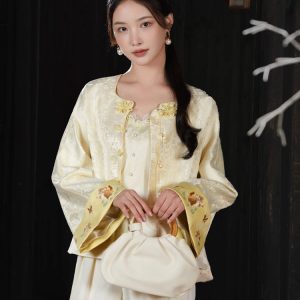 Vintage-Inspired Republic Era Schoolgirl Dress  | Velvet Cheongsam Top(琳悦)