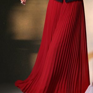 Vibrant Red|Modern Pleated Trousers(舒影)