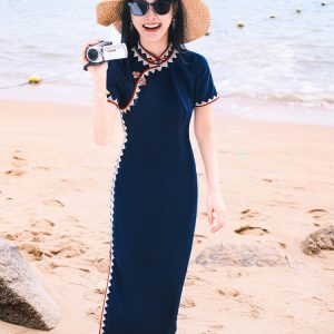 Ultramarine|Modern one-Pieces Qipao Dress(梓霖)