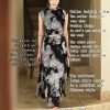 Water-ink print | Full-length flared skirt(墨卿) - Thumbnail Image 2