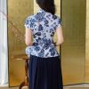 blue and white porcelain|Modern one-Pieces Qipao top(灀蓝) - Thumbnail Image 6