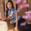blue and white porcelain|Modern one-Pieces Qipao top(灀蓝) - Thumbnail Image 9