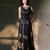 Ink-Black | Flowing Maxi Skirt(莲珂) - Thumbnail Image 1