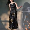 Ink-Black | Flowing Maxi Skirt(莲珂) - Thumbnail Image 3