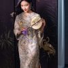 Apricot-White Relaxed Fit| Modern one-Pieces Qipao Dress(鞠依) - Thumbnail Image 5