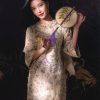 Apricot-White Relaxed Fit| Modern one-Pieces Qipao Dress(鞠依) - Thumbnail Image 1