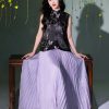 Deep purple - gray tone| Modern one-Pieces Qipao Top(阑霏) - Thumbnail Image 2