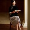 Vintage-Inspired Republic Era Schoolgirl Dress  | Velvet Cheongsam Top(徽茵) - Thumbnail Image 2