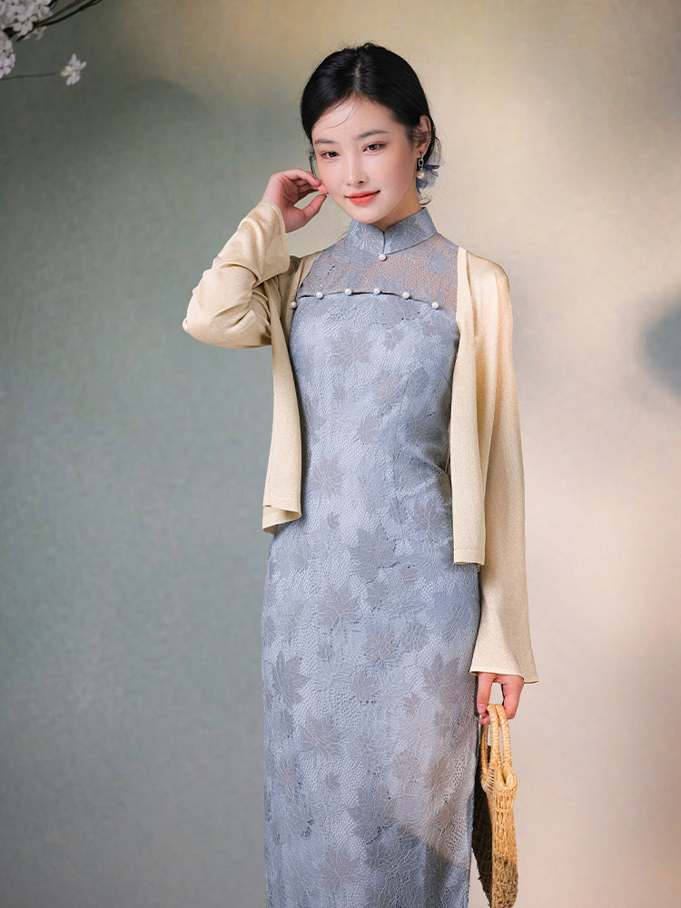 Ice Feeling Imported Metallic Glitter Yarn micro-knit cardigan(莎婳) - Image 5