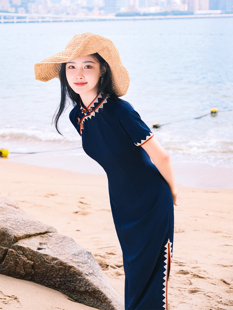 Ultramarine|Modern one-Pieces Qipao Dress(梓霖) - Image 5