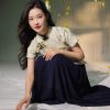 light green|Osmanthus Print Qipao top(沁寒) - Thumbnail Image 5