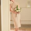 Apricot Stretch Lace | Modern one-Pieces Qipao Dress (金樱) - Thumbnail Image 5