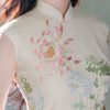 Colorful Lotus Flower Cotton and Linen Embroidery|Modern one-Pieces Qipao Dress(菡裳) - Thumbnail Image 7