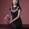 Sumi Black Artisan Embroidery | Neo-Chinese Dress(如苑) - Thumbnail Image 5