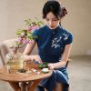 Koi Embroidery|Modern one-Pieces Qipao Dress(锦婉) - Thumbnail Image 5