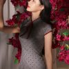 Dusk Grey with Red Polka Dots | Modern one-Pieces Qipao Dress(佳音) - Thumbnail Image 12