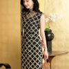 Caramel Diamond Lattice lace | Modern one-Pieces Qipao Dress(晗香) - Thumbnail Image 7
