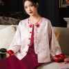Vintage-Inspired Republic Era Schoolgirl Dress  | Velvet Cheongsam Top(琳悦) - Thumbnail Image 8