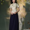 light green|Osmanthus Print Qipao top(沁寒) - Thumbnail Image 10