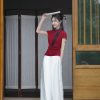 reddish color|Modern one-Pieces Qipao top(胭华) - Thumbnail Image 9