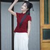 reddish color|Modern one-Pieces Qipao top(胭华) - Thumbnail Image 10