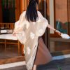 beige | Semi-Sheer Embroidered Sun Cover-Up (疏清) - Thumbnail Image 8