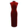 Deep Wine Crushed Velvet| Modern one-Pieces Qipao Dress(静沐) - Thumbnail Image 17