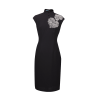 Black Haute couture beadwork| Modern one-Pieces Qipao Dress(香薷) - Thumbnail Image 8