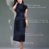 High stretch chiffon|Modern one-Pieces Qipao Dress(灵罗) - Thumbnail Image 6
