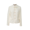 Pearl White Elegance: Crystal Knot Lace | Neo-Chinese Jacket(露婧) - Thumbnail Image 11