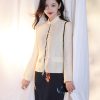 Pearl White Elegance: Crystal Knot Lace | Neo-Chinese Jacket(露婧) - Thumbnail Image 4